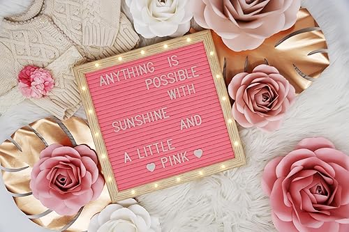 Miniatura 2 de Pizarra de fieltro para letras, con soporte, con luces LED integradas