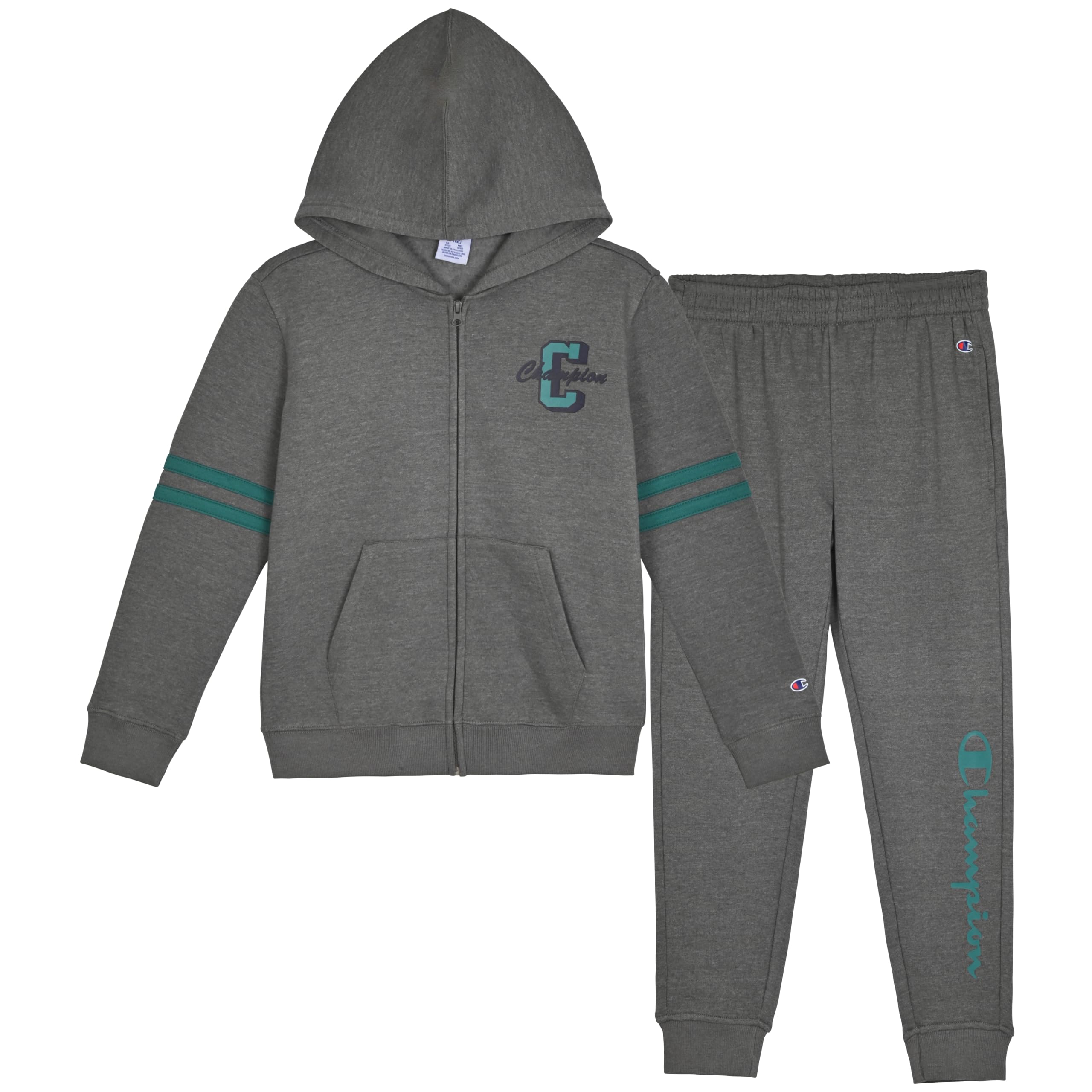 Champion Boys Jogger Set Fleece Hoodie and Sweatpants Tracksuit