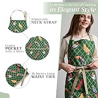 Vista 35 de Maison d' Hermine Delantal 100% de algodón para mujeres con bolsillo de cocina delantal de chef para hombres, decoración de Pascua