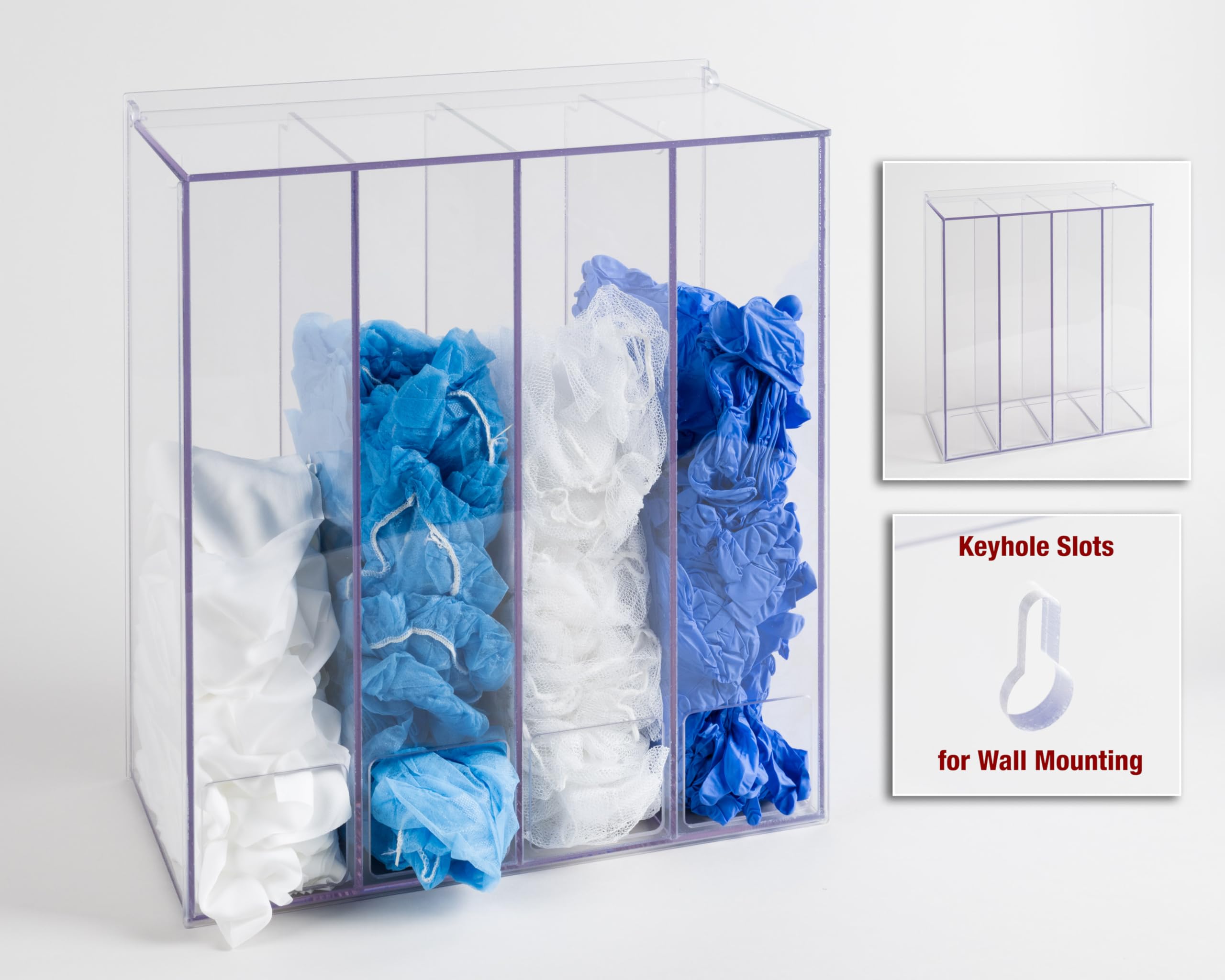 Bulk PPE Dispenser-4 Position (Wall Mount)