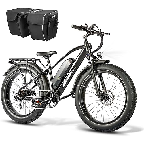 Electric Bike for Adults,Peak 720W E Bikes for Men,26" Fat Tire Electric Bikes,48V 13Ah Removable Battery, 25MPH, UL 2849 Certified,7 Speed&Dual Shock Absorber Electric Mountain Bicycle