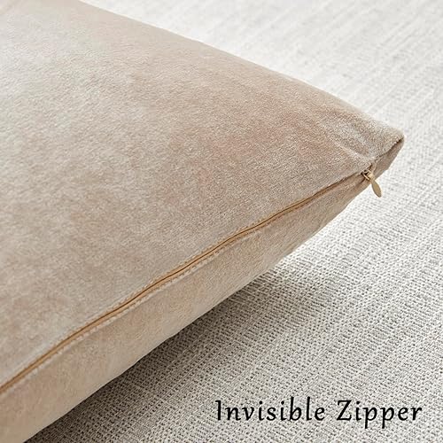 Miniatura 4 de GIGIZAZA - Juego de 2 fundas de almohada decorativas de 16 x 16 pulgadas, fundas de almohada cuadradas de terciopelo, bohemias, para sofá, color