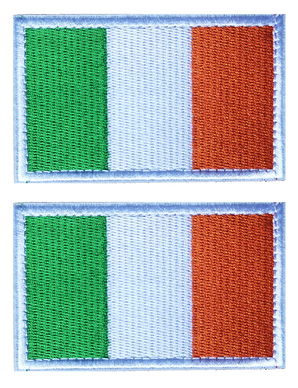 AliPlus 2PCS Ireland Flag Patches Embroidered Morale Patch Hook and Loop