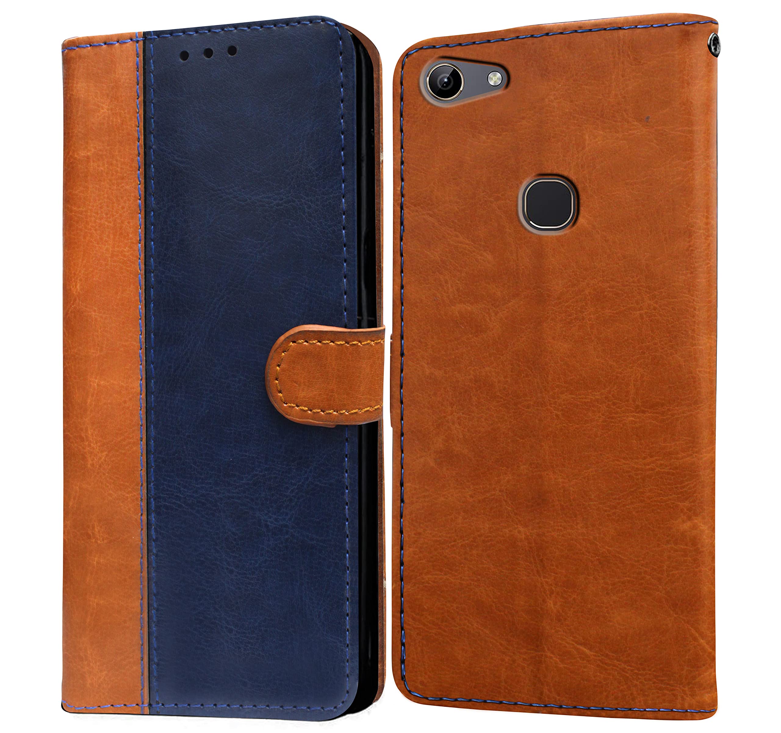 Amazon Brand- Solimo Flip for Vivo Y81 / Y83 (Leather_CamelBlue) (B0BHV3W3NV) Amazon Price History, Amazon Price Tracker