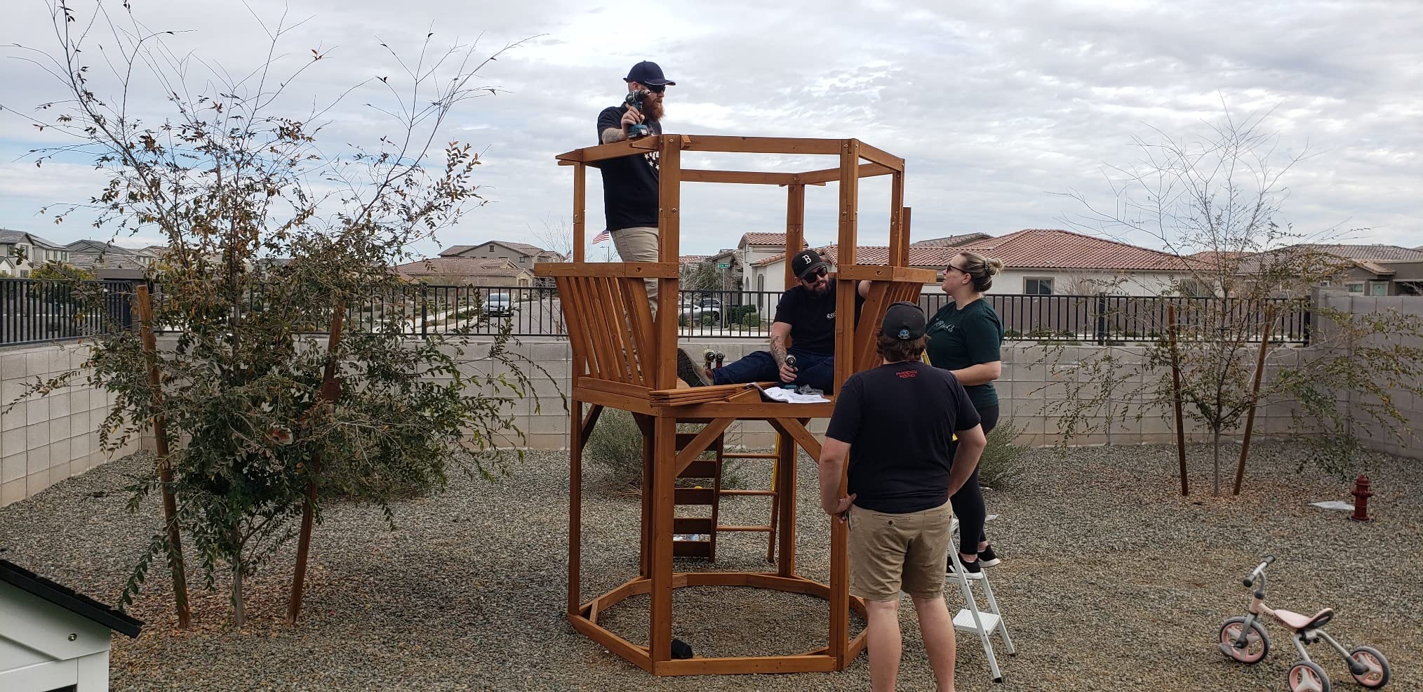 29/mo Finance KidKraft Jungle Journey Wooden Outdoor Swing Set