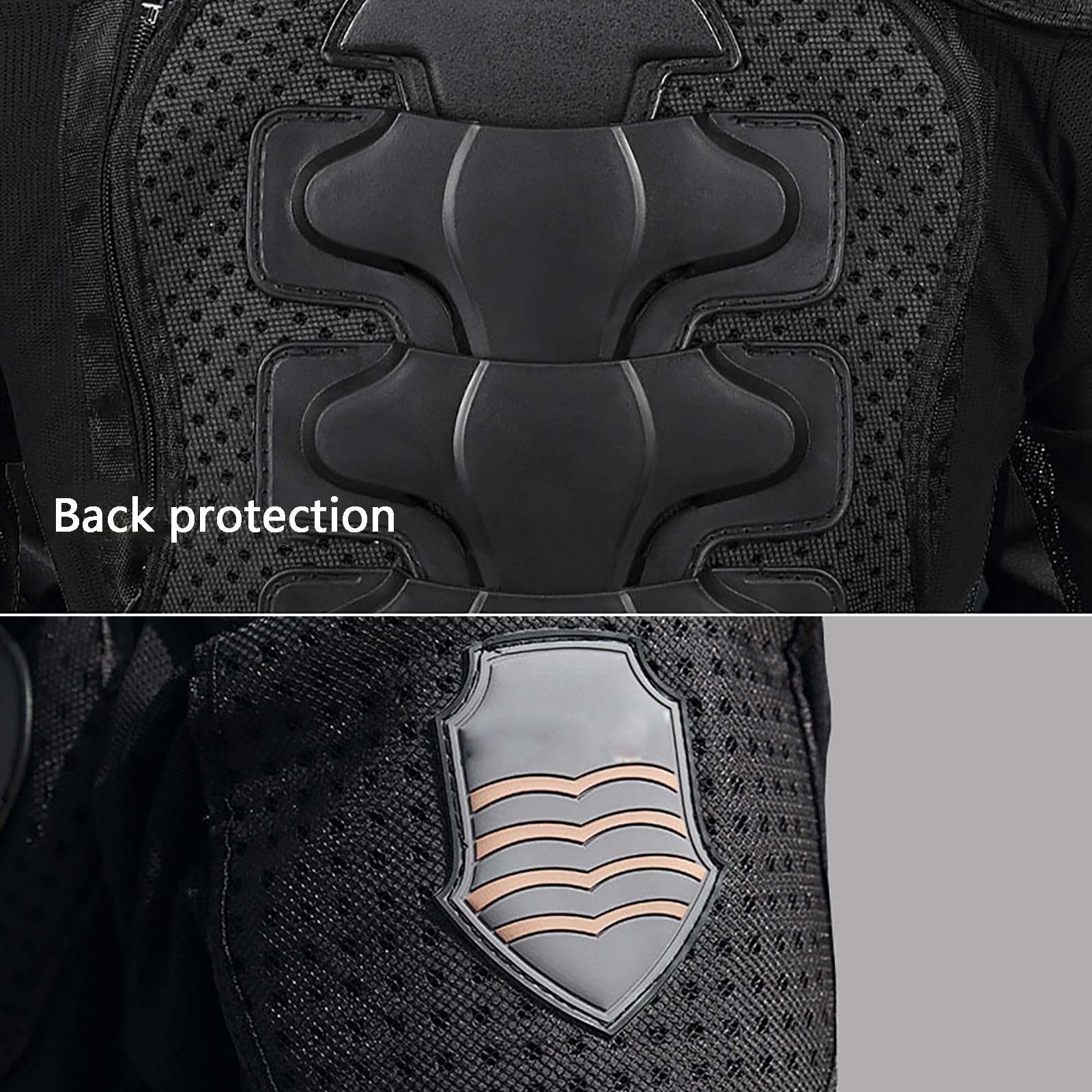 Chaqueta De Protección Integral Hombre para Motociclista, Protector De Pecho Y Espalda, Chaqueta Transpirable para Motocross, Moto De Cross Y ATV