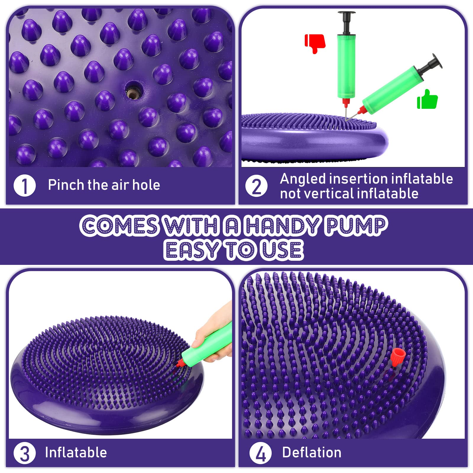 Snapklik.com : Jerify 4 Pcs Wiggle Seat Flexible Inflated Wobble ...