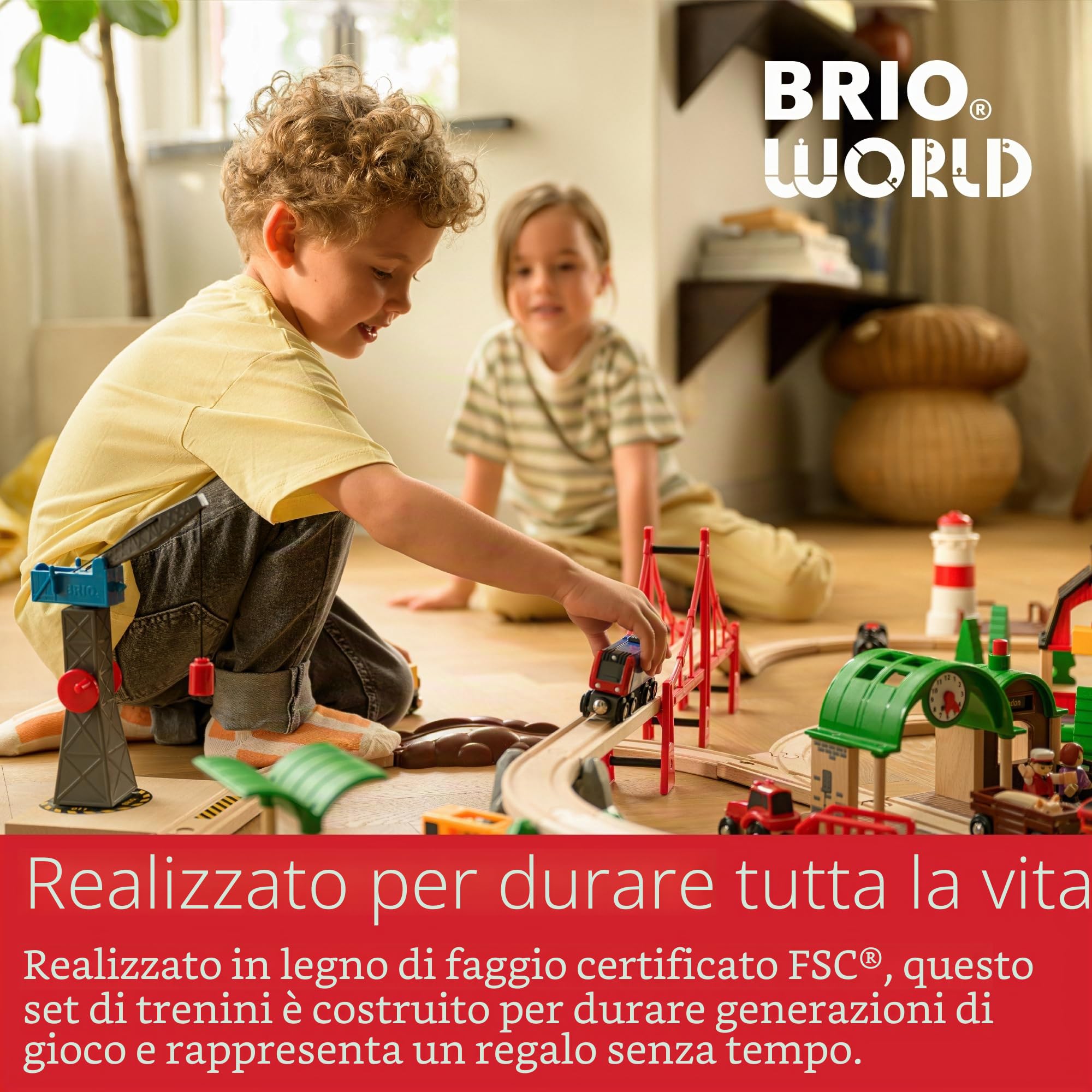 Brio World - Set Ferrovia Deluxe | Pista In Legno Per Bambini | Treno Brio Bambini 3 Anni O Più | Idee Regalo | Regalo 3 Anni