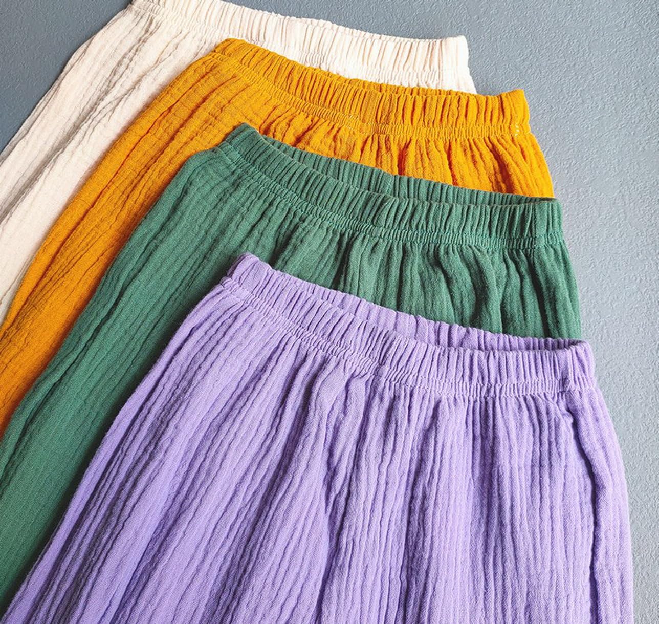 3 Pack Bambini Estate Primavera Elastico Basic Harem Pantaloni Toddler Baby Boys Girls Casual Cotone Lino Allentato Pantaloni Lunghi