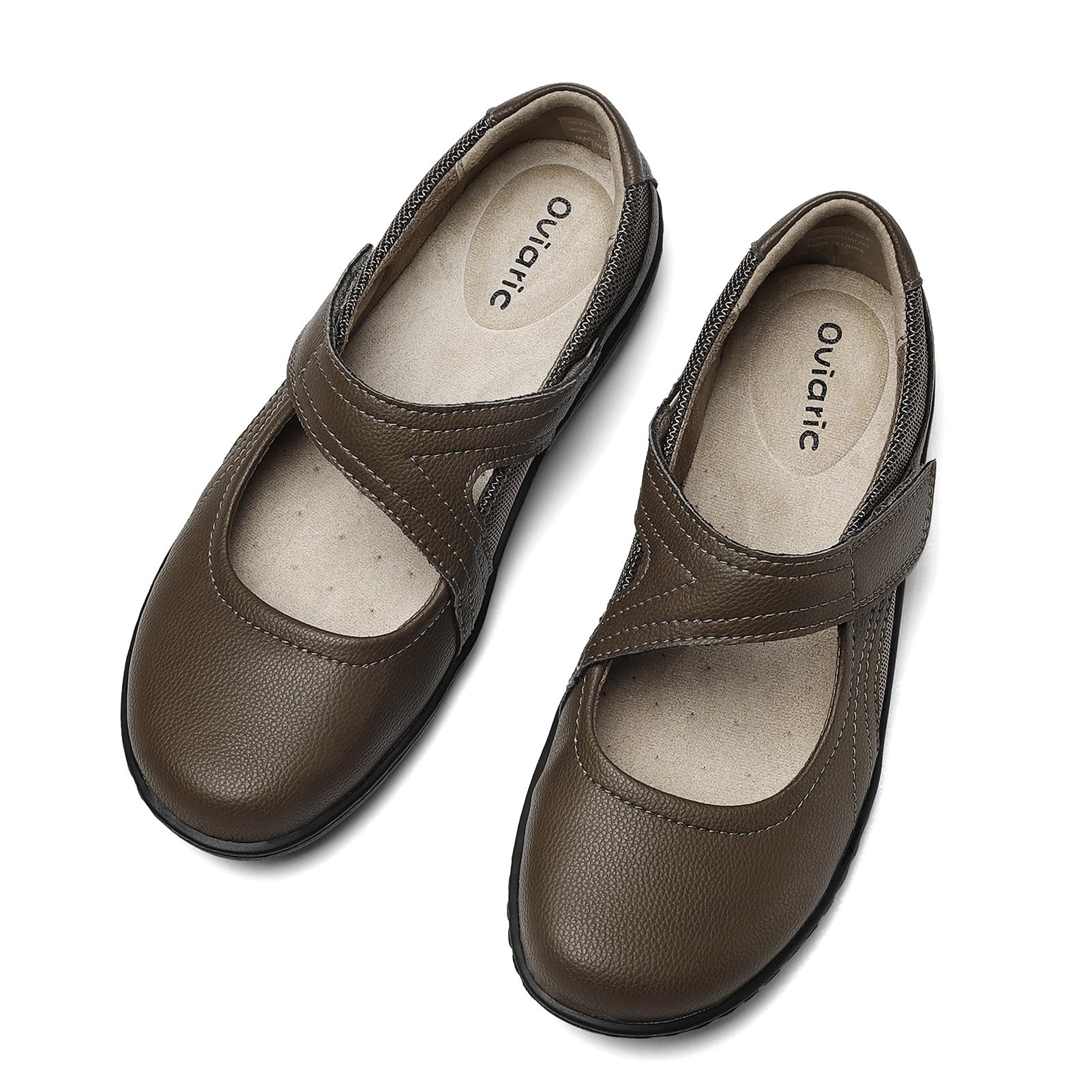 Oviaric Damskie klasyczne wygodne buty do chodzenia Mary Jane modne buty na co dzień urocze zamknięte palce wsuwane lekkie oddychające buty do chodzenia