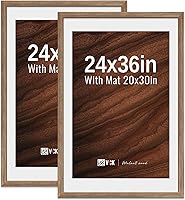 Vista 72 de VCK Paquete de 2 portarretratos de 8 x 10 pulgadas, roble natural, madera de alta gama con vidrio templado, para fotos de 5 x 7 pulgadas