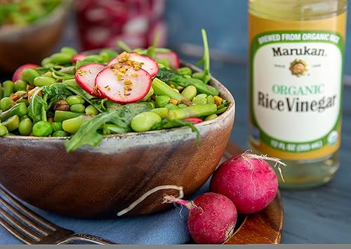 Miniatura 6 de Marukan Vinagre de arroz orgánico sin condimentar para mejorar el sabor y la cocina, USDA orgánico, vinagre de arroz Marukan (1 galón, 2 unidades)