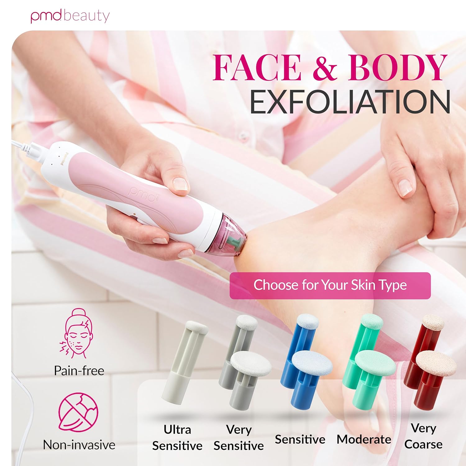 PMD Beauty Personal Microderm Pro - At-Home Use, Facial Exfoliator Tool, Microdermabrasion Machine Kit for Face and Body Skincare - Image 5