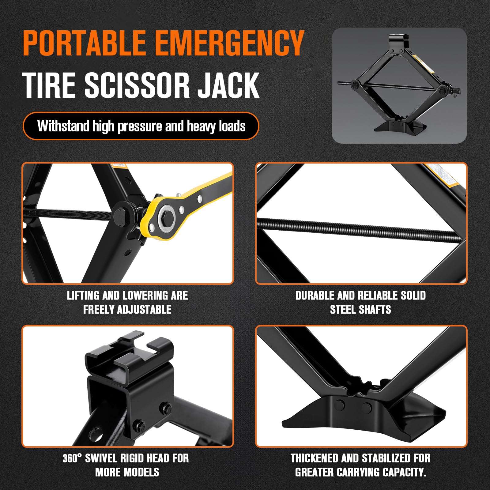 Scissor Jack Drill Adapter Kit - Stainless Steel T-Slot Attachment