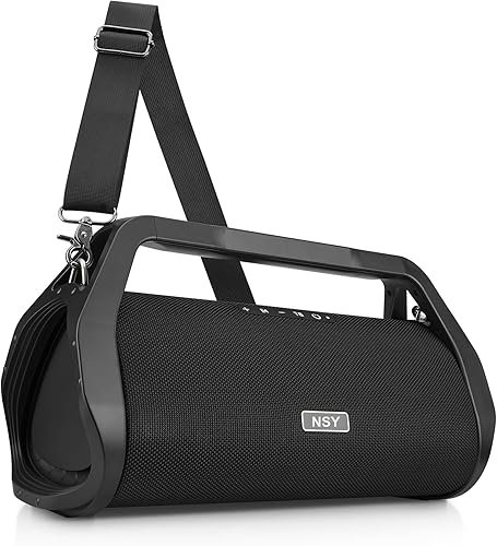 Altavoz portátil Bluetooth Boombox, máximo 120 W impermeable inalámbrico al aire libre, graves intensos, tiempo de reproducción 24 horas,
