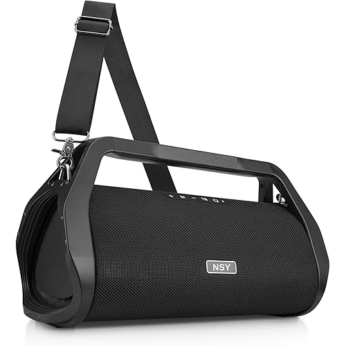 Portable Bluetooth Boombox Speaker, Max 120W Waterproof Wireless Outdoor Loudspeaker, Punchy Bass, 24H Playtime, TWS Paring, Ideal for Beach, Pool Parties, Camping, Travel