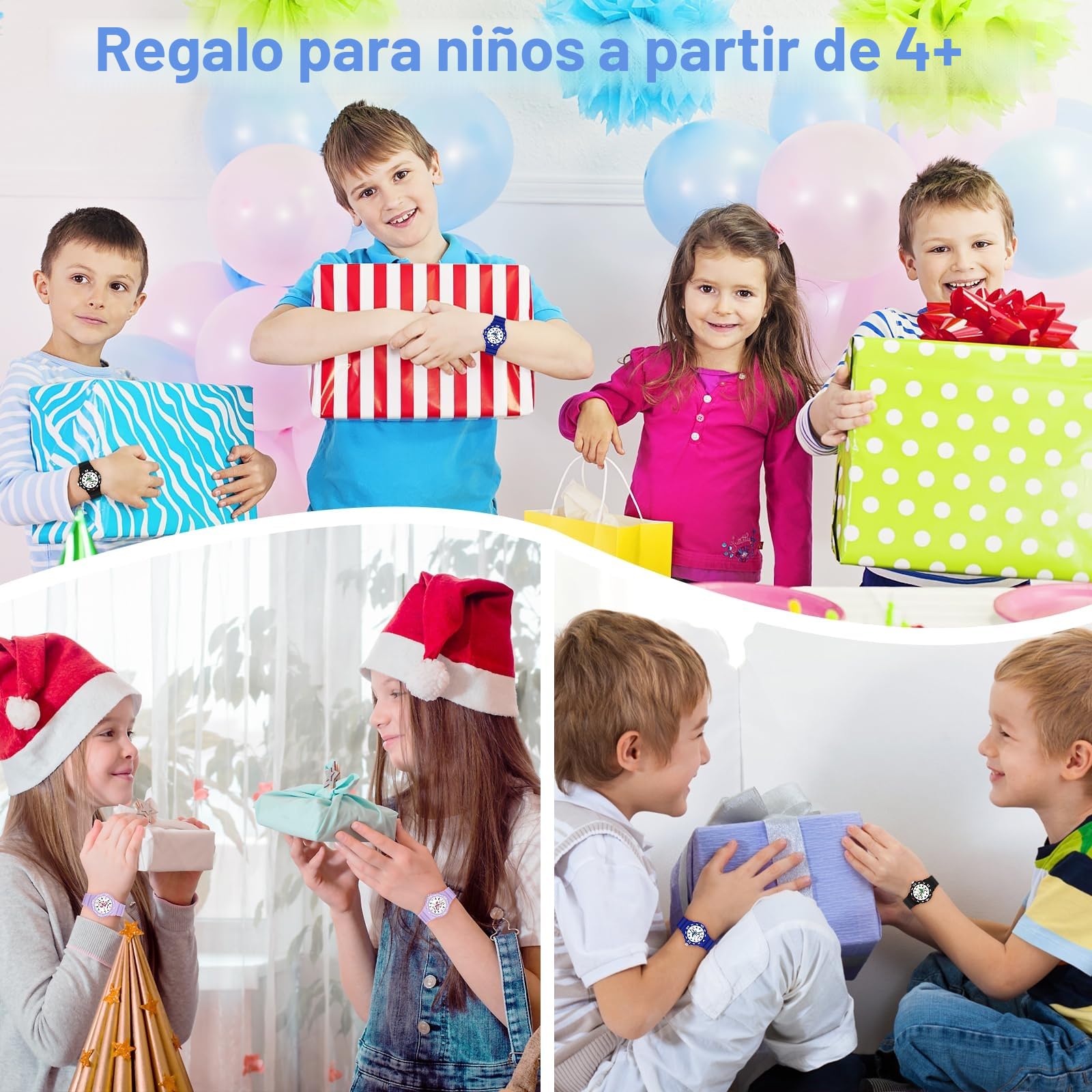 Reloj De Pulsera para NiñOs con Luz Nocturna Reloj AnalóGico para NiñOs Y NiñAs 30 M Resistente Al Agua para 4-12 AñOs FáCil De Leer La Hora para NiñOs.
