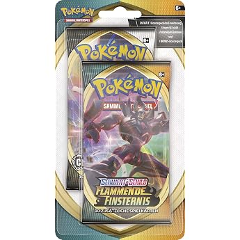 Pokemon Sword &amp; Shield Flaming Darkness &ndash; 2 Pack Blister Pack &ndash; 1 Blister &ndash; German