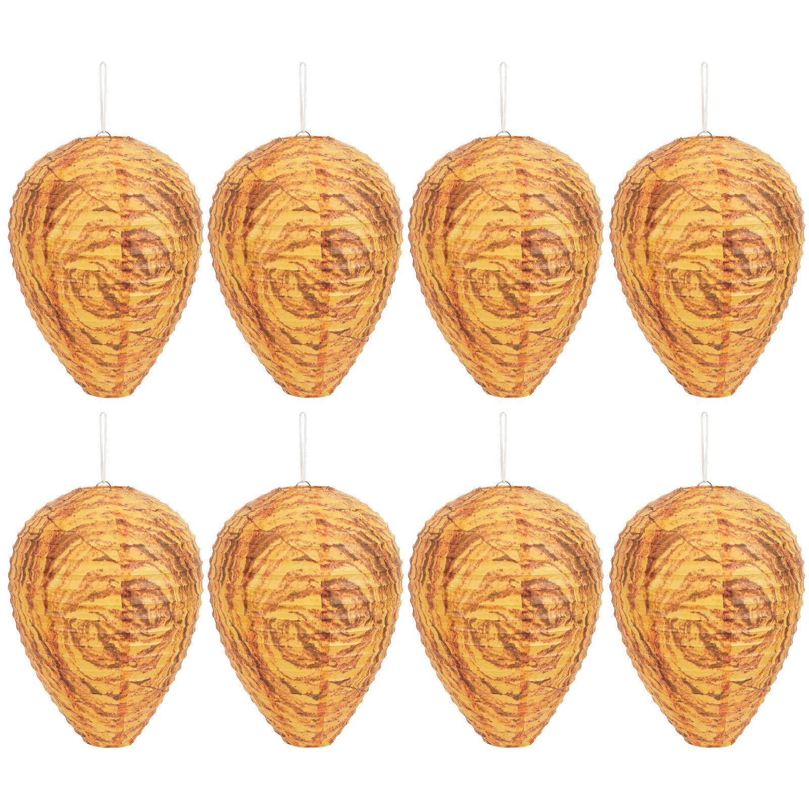 Photo 1 of ?DECYOOL 8 Pack Paper Fake Wasp Nests Decoys for Yellow Jackets