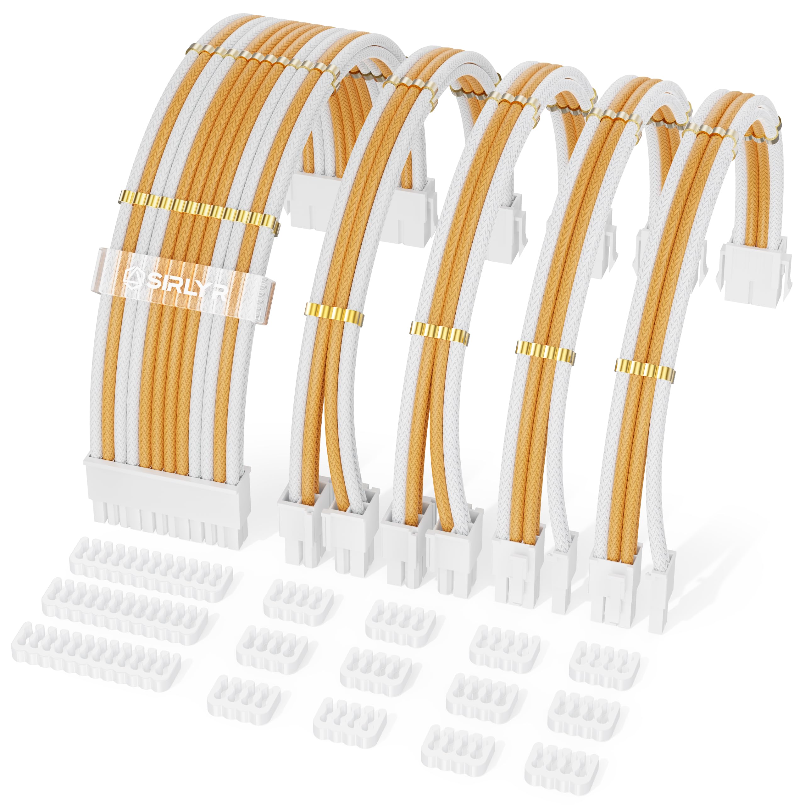 Sirlyr Kit de fuente de alimentación PSU dorado y blanco