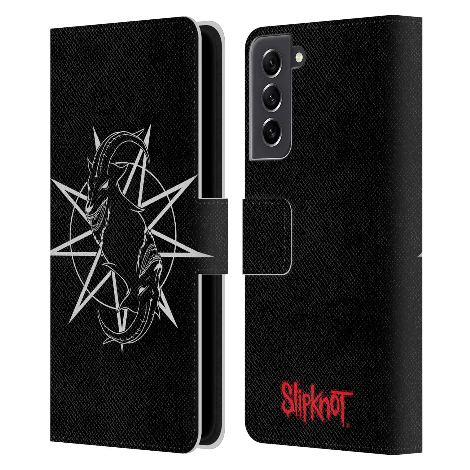 Carcasa libro Slipknot Samsung Galaxy S21 FE 5G con soporte y cuero 7