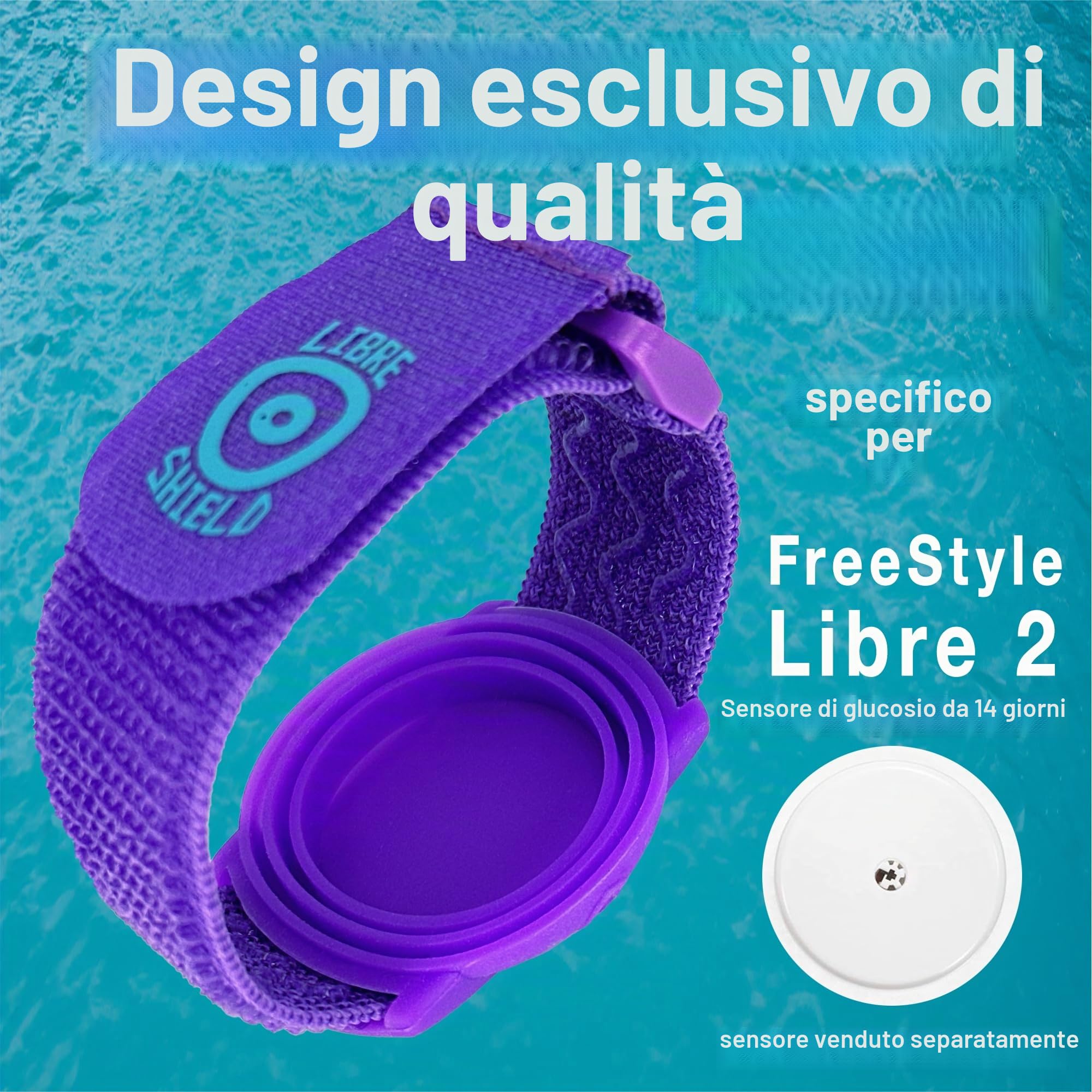 Freestyle Libre 1/2 - Sensor Shield - Massima Protezione Attività Fascia da Braccio - Copertura del sensore lavabile e riutilizzabile - Niente più patch