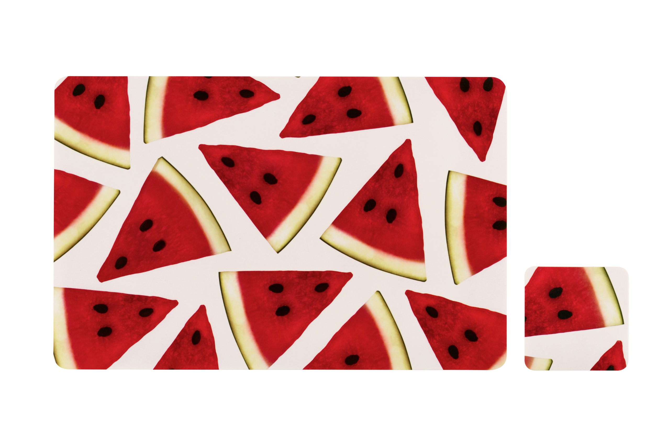 Orsina Set of Four Watermelon Placemats & Coasters