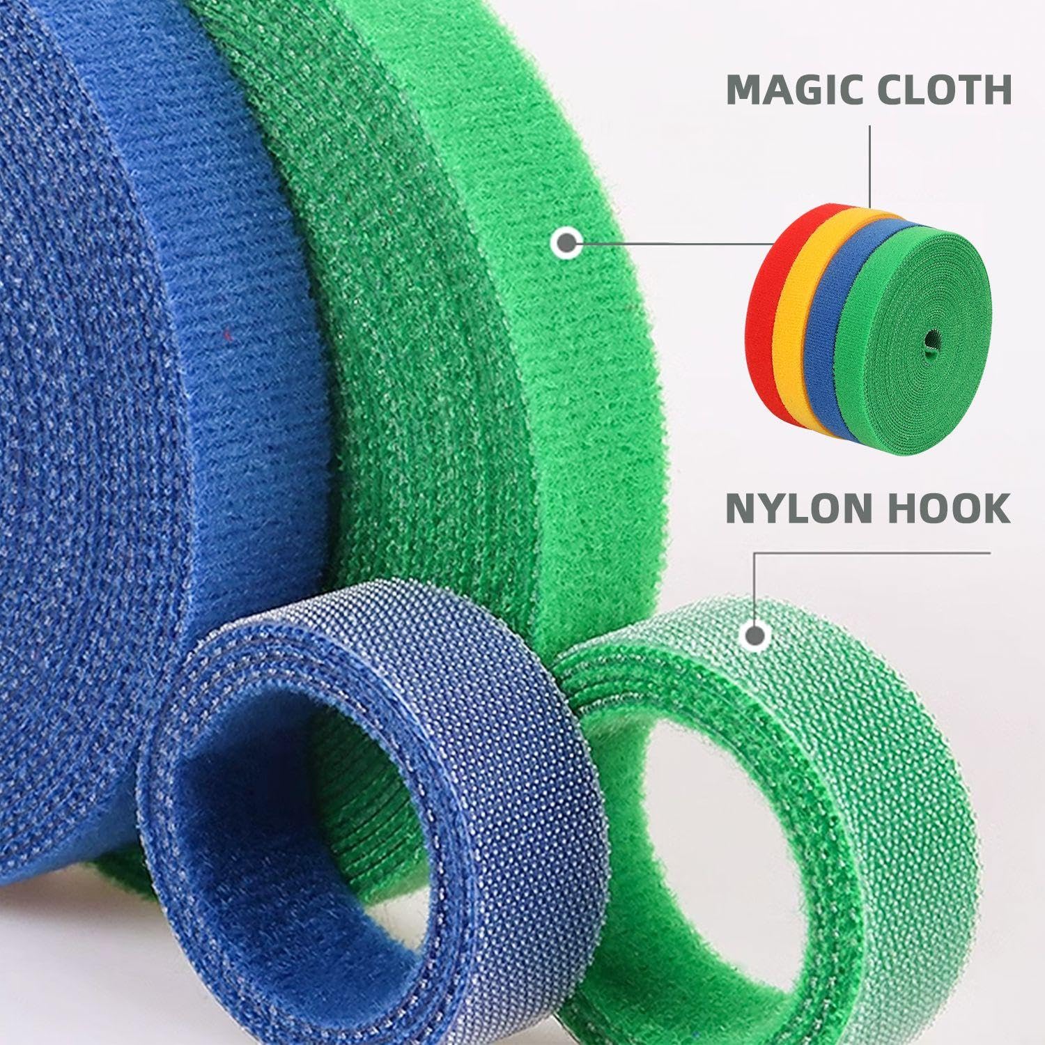 4 Rotoli Di Cinghie Di Fissaggio, Cinghie Di Fissaggio Multiuso, Cinghie Per Fissare Oggetti, Cinghie Di Fissaggio Riutilizzabili, Cinghie Di Fissaggio In Tessuto Di Nylon