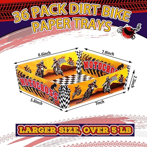 Miniatura 10 de Mifoci 36 unidades de camión de basura, suministros para fiestas de cumpleaños, bandejas de papel de 5 libras, bandeja de papel desechable para baby