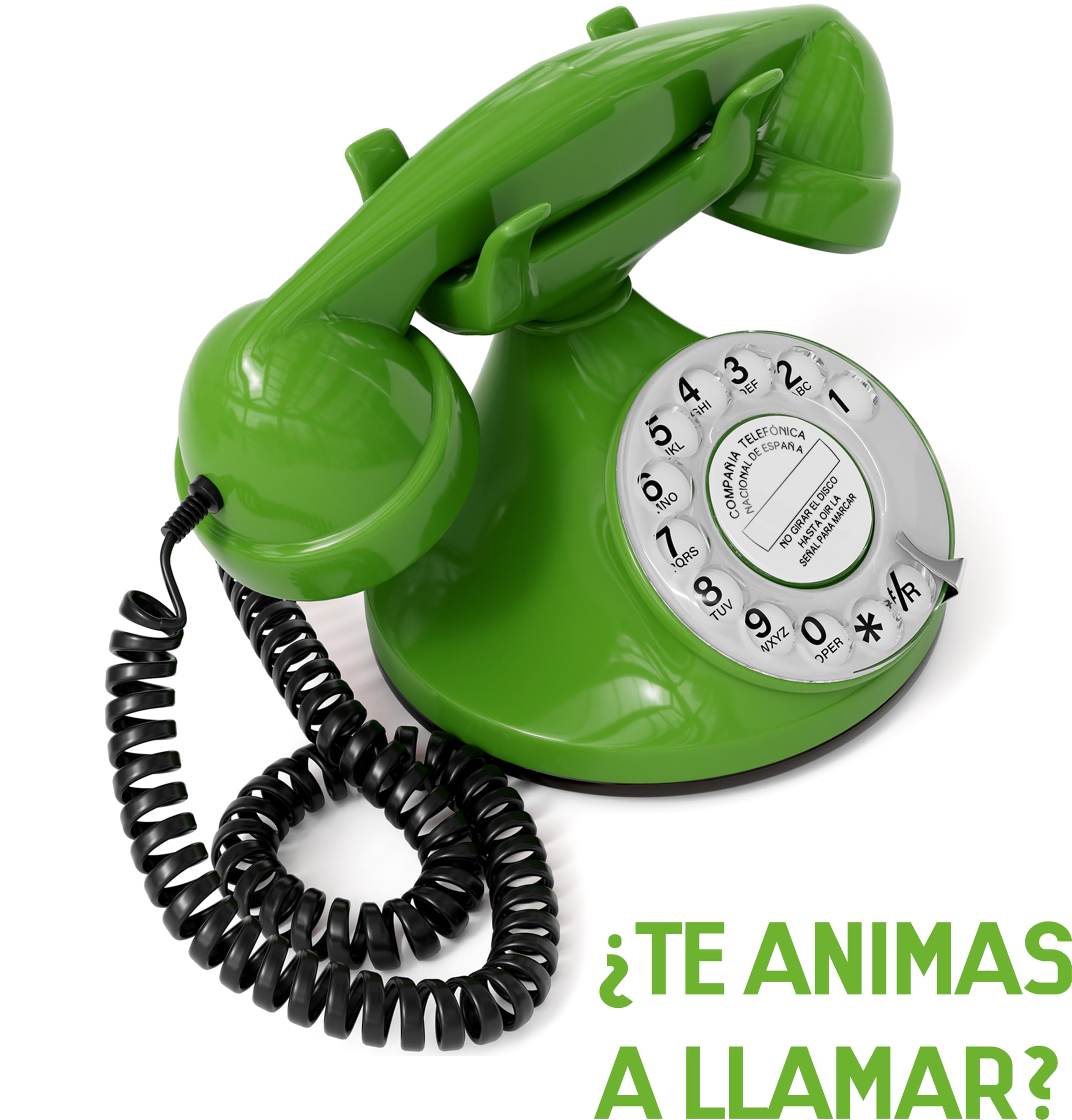 Opis FunkyFon Cable: El Teléfono Fijo Retro Vintage, un Teléfono Antiguo y Clásico para tu Casa Verde — view 6
