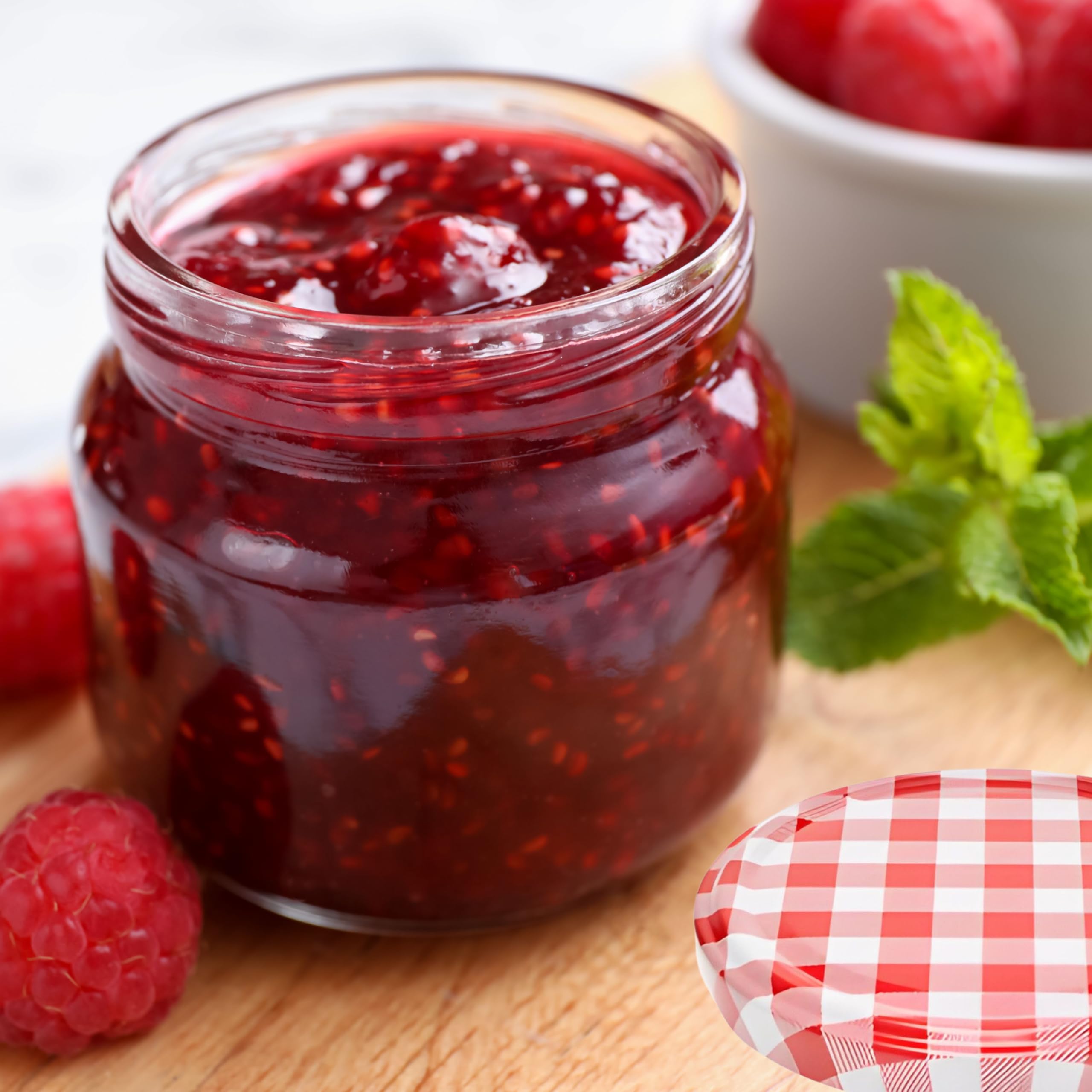 MamboCat Lot De 50 Couvercles TO66 à Carreaux Rouges Et Blancs Twist