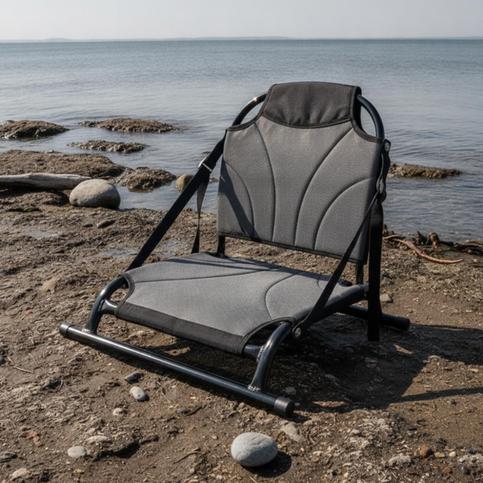 Asiento Kayak con Aluminio Ligero Asiento con Aleación Aluminio Ergonómico Paddle, Pesca en Agua, Gris