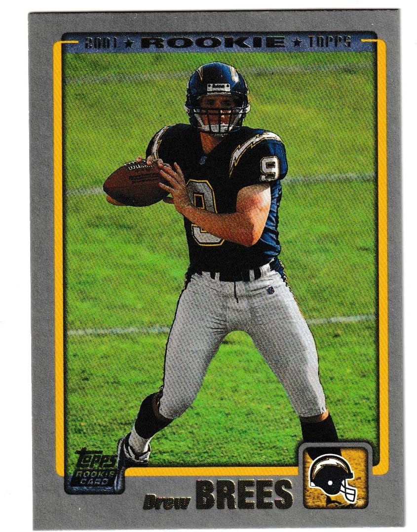 Drew Brees 2001 Topps Rookie Football Card #328 - San Diego Chargers