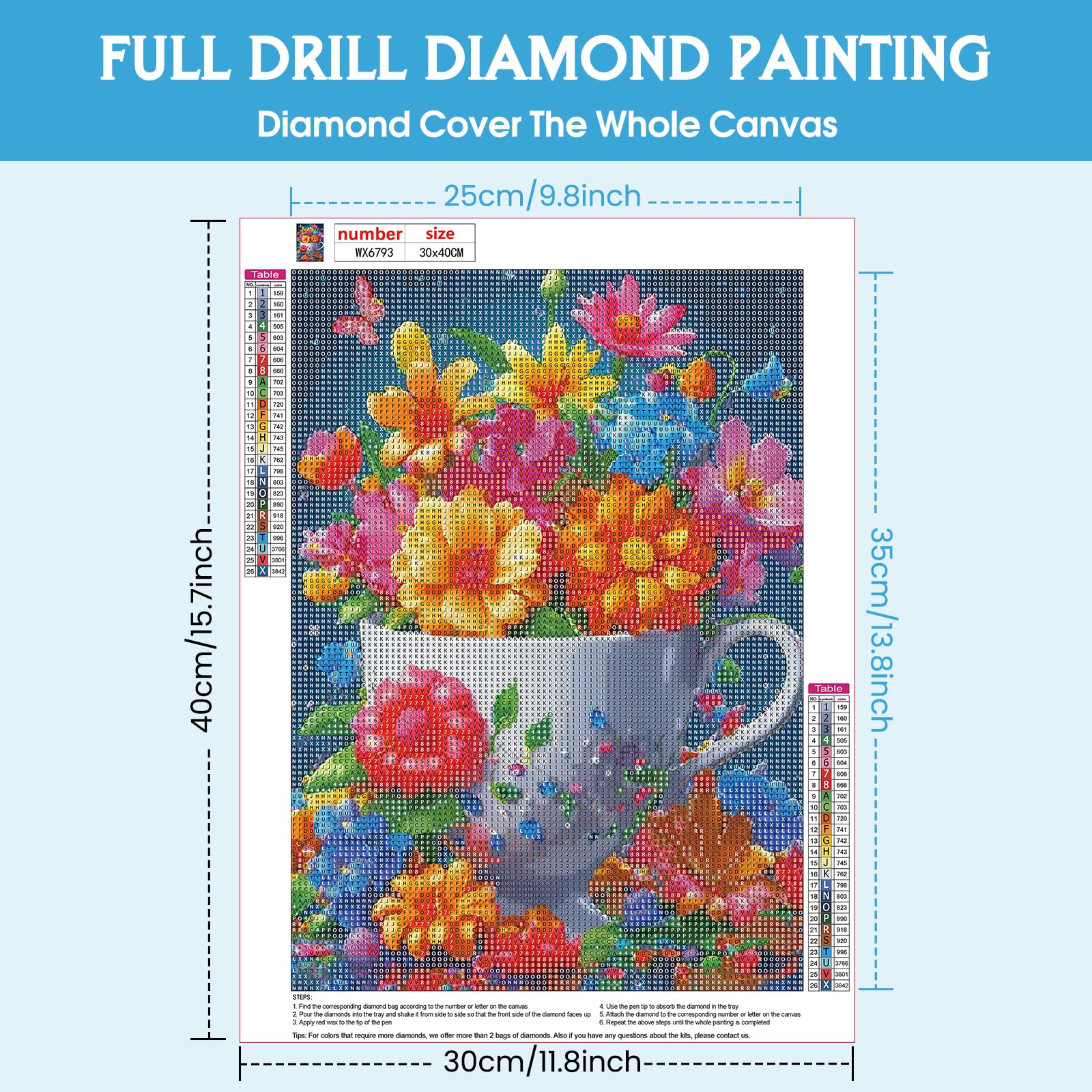 DOMROM Kit per pittura artistica con diamanti per adulti, motivo mucca