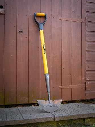 Roughneck Sharp-Edge Lawn Edging Iron 210x1000mm/8¼x39½, Black-Yellow