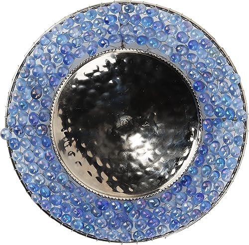 Miniatura 6 de Portavelas con cuentas azules - Juego de 3