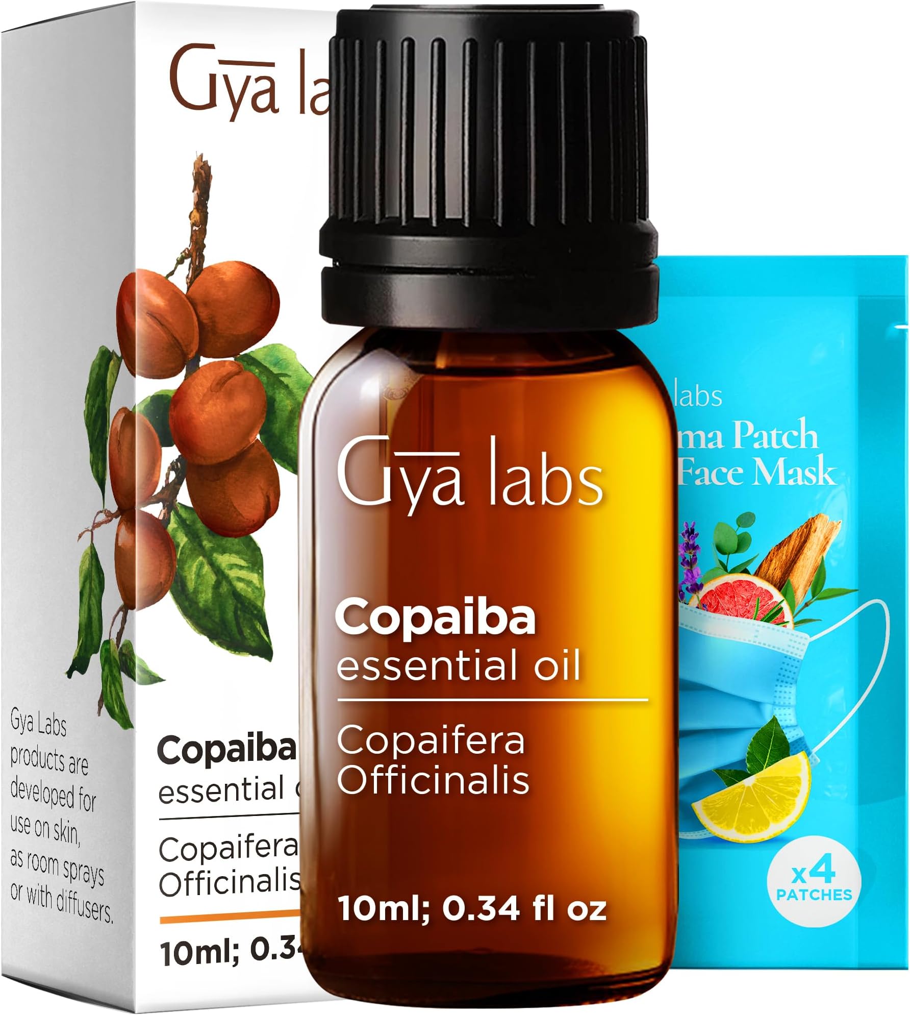 Copaiba Essential Oil for Diffusers - 0.34 Fl Oz - 100% Pure Natural Copaiba Oil for Skin, Body Comfort Fragrances & Candles Making Scent, Self-Care Rituals