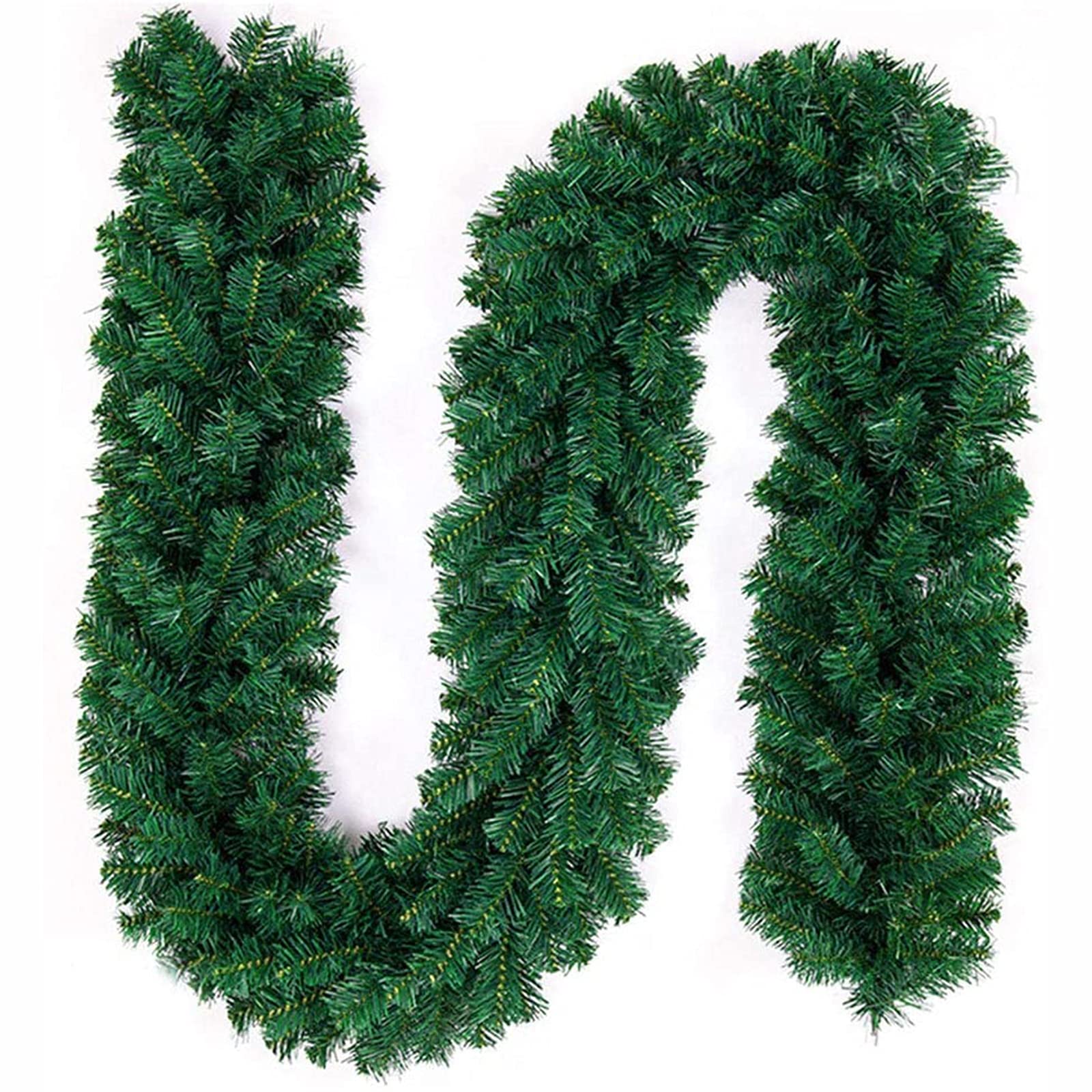 Guirnalda de Navidad artificial, adorno colgante de ratán de pino para decoración de fiesta en casa, 2,7 m, 200 cabezas para festividades navideñas