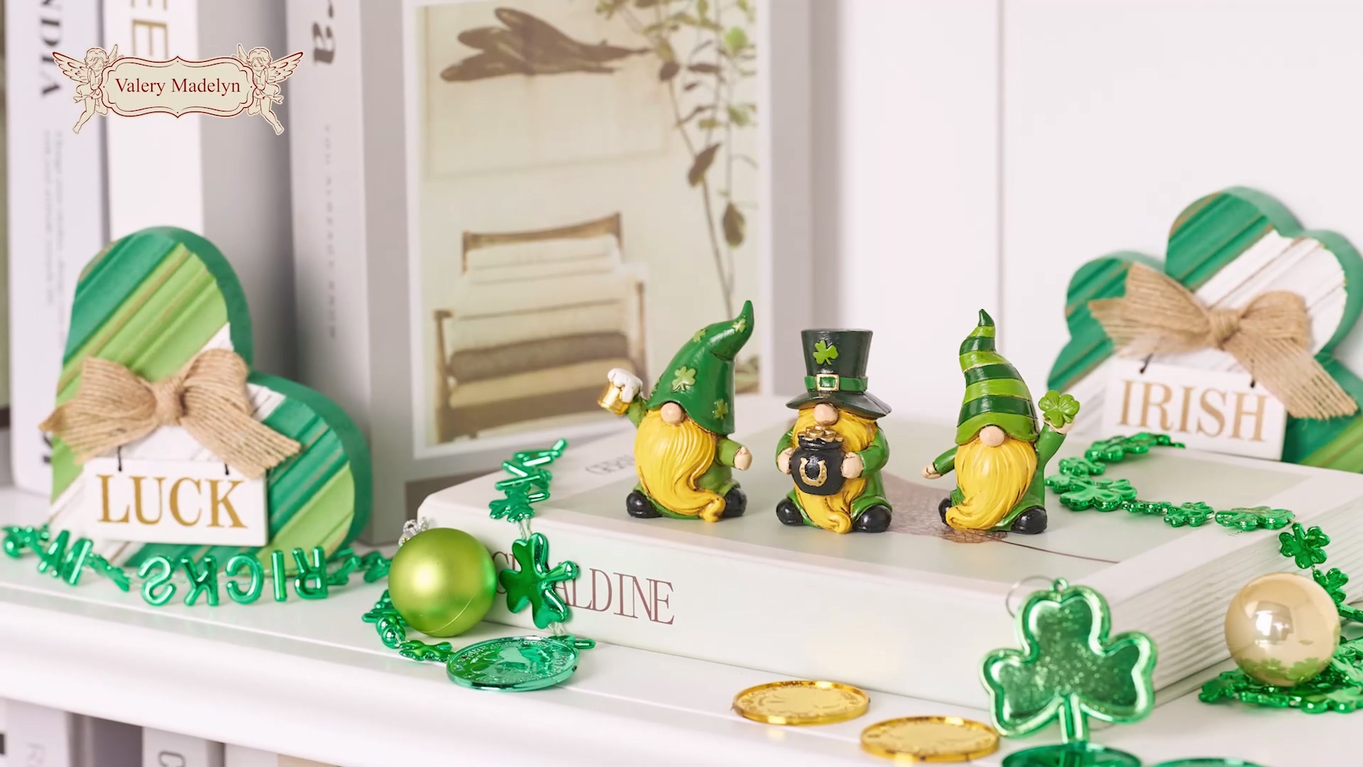 Amazon.com: Valery Madelyn St Patricks Day Gnome Figurines, Set of