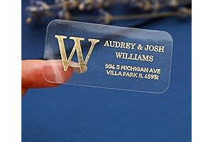 Custom Gold Foil Return Address Labels - 3.5"x2", 40 Count