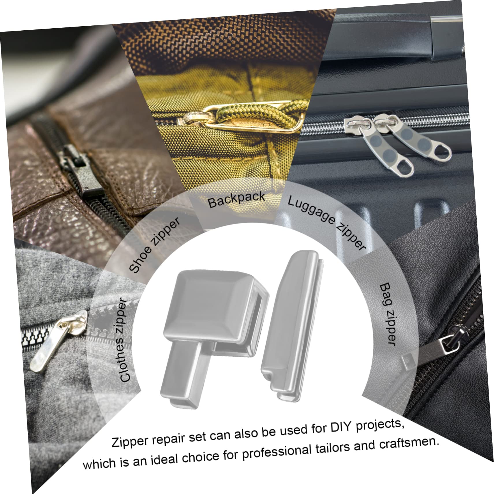 HOODANCOS 4pezzi Kit Riparazione Per Cerniere Sostituzione Per Zipper Accessori Per Jeans e Facile Installazione e Varietà Colori