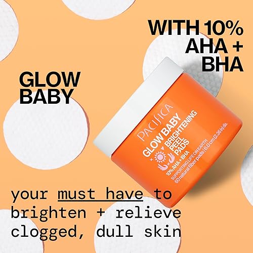 Miniatura 4 de Pacifica Beauty, Glow Baby - Almohadillas exfoliantes para bebés, 10% AHA y BHA, 60 unidades, ilumina y exfolia, para todo tipo de piel, sin