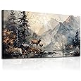 ERQINHUA Gray Large Canvas Wall Art For Living Room Farmhouse Wall Decor For Bedroom Office Mural Field scenery Paintings Tree Landscape Printed Artwork Wall Pictures Home Decorations art 24"X48"
