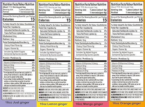 Miniatura 8 de Gem Gem Caramelos masticables de jengibre masticables (paquete a granel de 1 libra) (naranja)