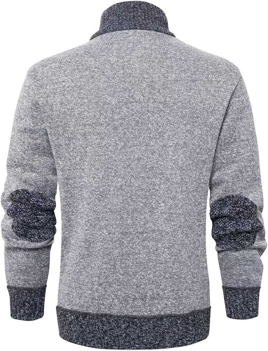 Msmsse Men's Cardigan Sweaters Full Zip Knitted Sweater for Men - Image 2