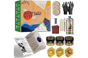 PLEARTY Kintsugi Repair Kit Gold Food Safe 50ml Epoxy Resin 60g Metallic...