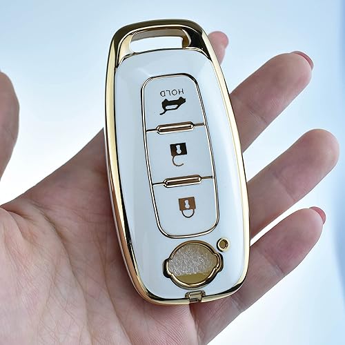 Miniatura 3 de ontto Llavero de TPU de 3 botones compatible con Nissan 2023 Smart Remote Key Protector de protección completa Key Skin Anti-arañazos Chaqueta de