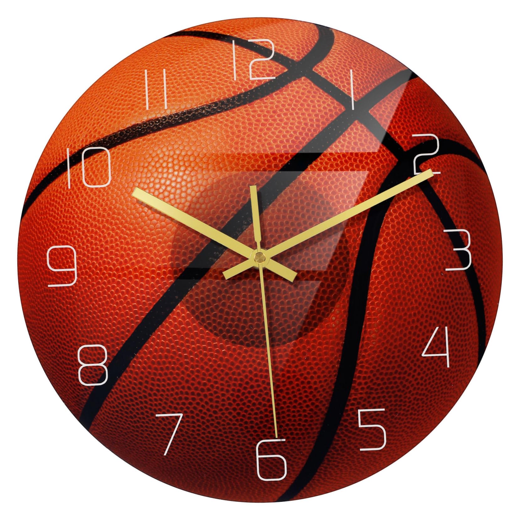 Horloge murale basket silencieuse sans tic-tac en acrylique durable