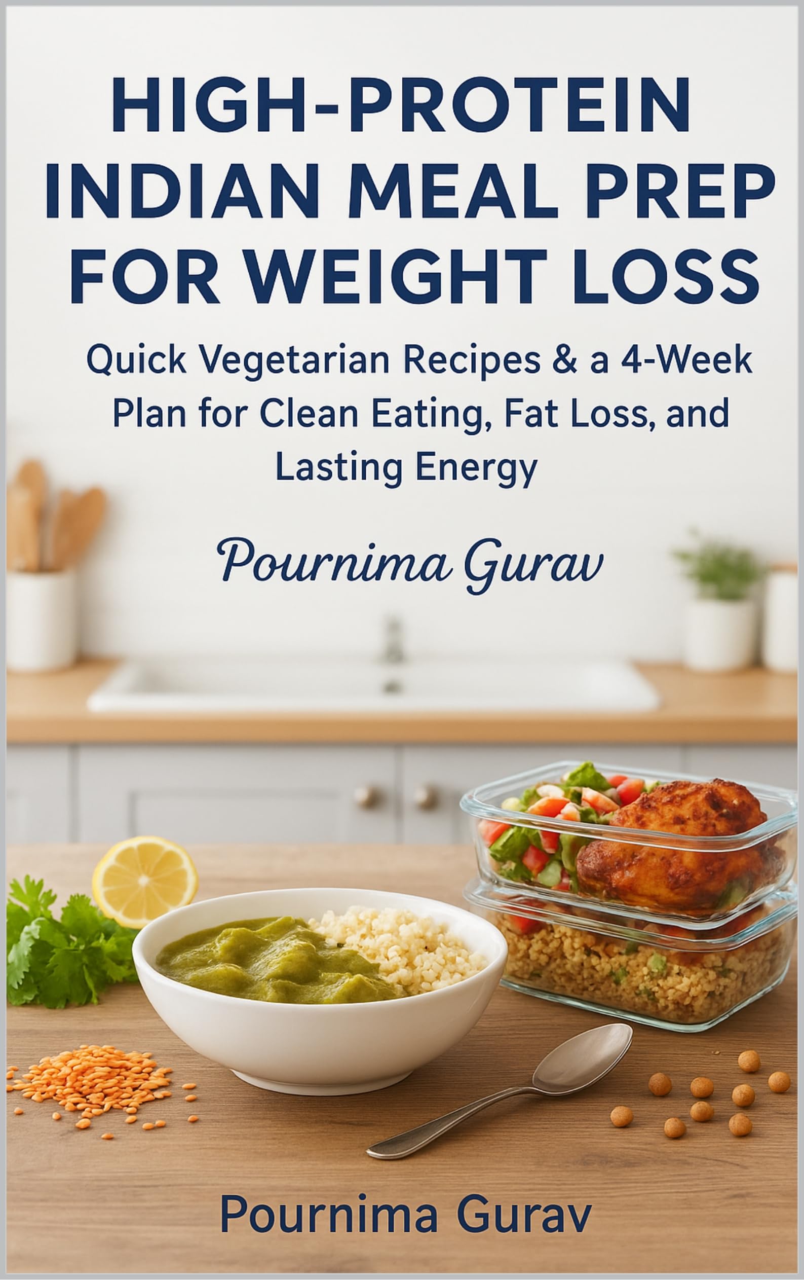 High-Protein Indian Meal Prep for Weight Loss: Quick Vegetarian Recipes & a 4-Week Plan for Clean Eating, Fat Loss, and Lasting Energy (English Edition)