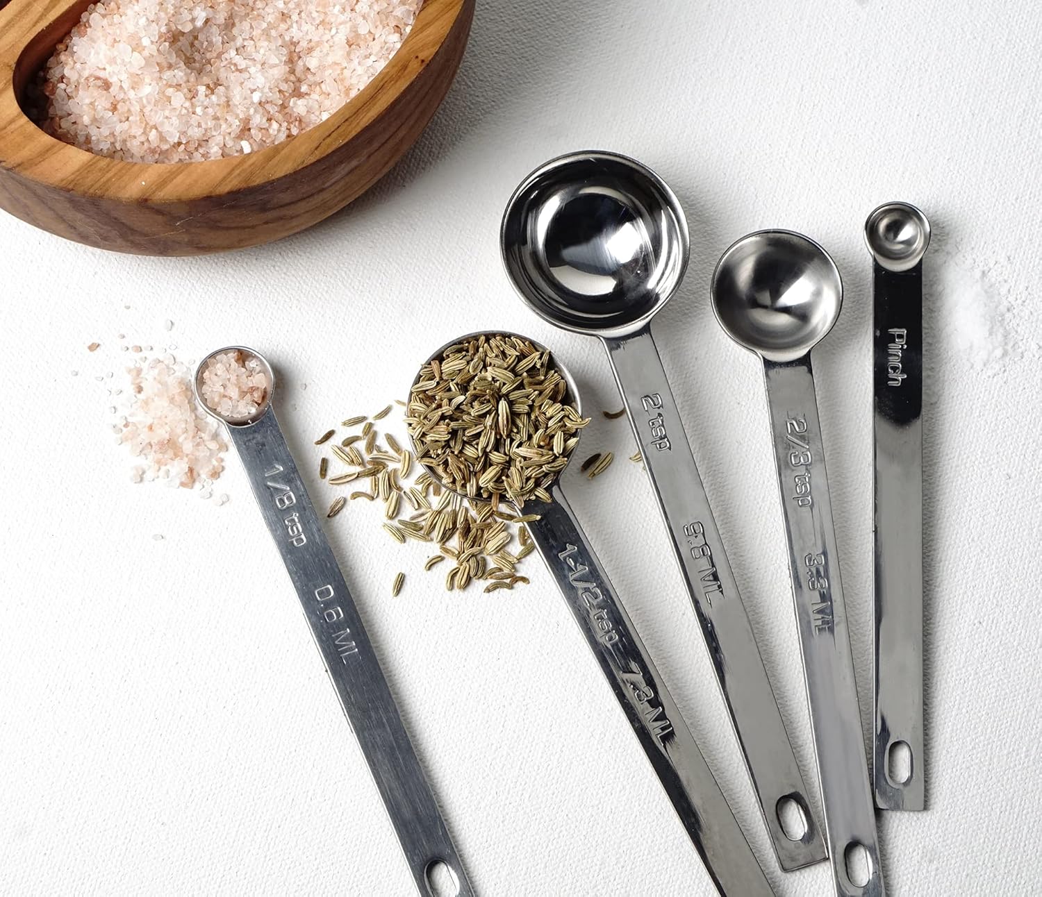 RSVP International Endurance Kitchen Collection Measuring Tools, Dishwasher Safe, Odd Sizes, 5 Piece, Stainless Steel